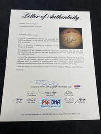 An Uncommon Hall of Fame Umpire Bill Klem Signed Autograph Baseball (PSA Letter)