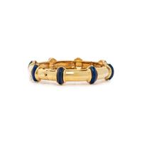 TIFFANY & CO., YELLOW GOLD AND LAPIS LAZULI BANGLE BRACELET