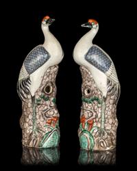 Two Pairs of Chinese Export Porcelain Figures