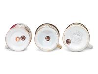 Three Musician's Porcelain Occupational Shaving Mugs