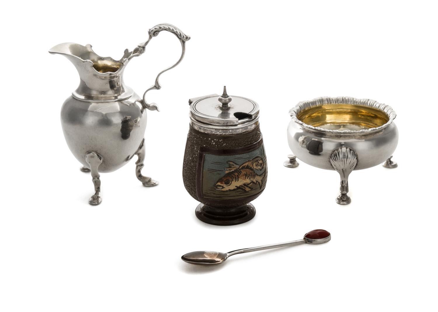 Two English Silver Table Articles, 18th/19th Century, comprising a creamer, John Aldwinckle & James Slater, London, 1881 and a footed o