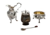 Two English Silver Table Articles, 18th/19th Century, comprising a creamer, John Aldwinckle & James Slater, London, 1881 and a footed o