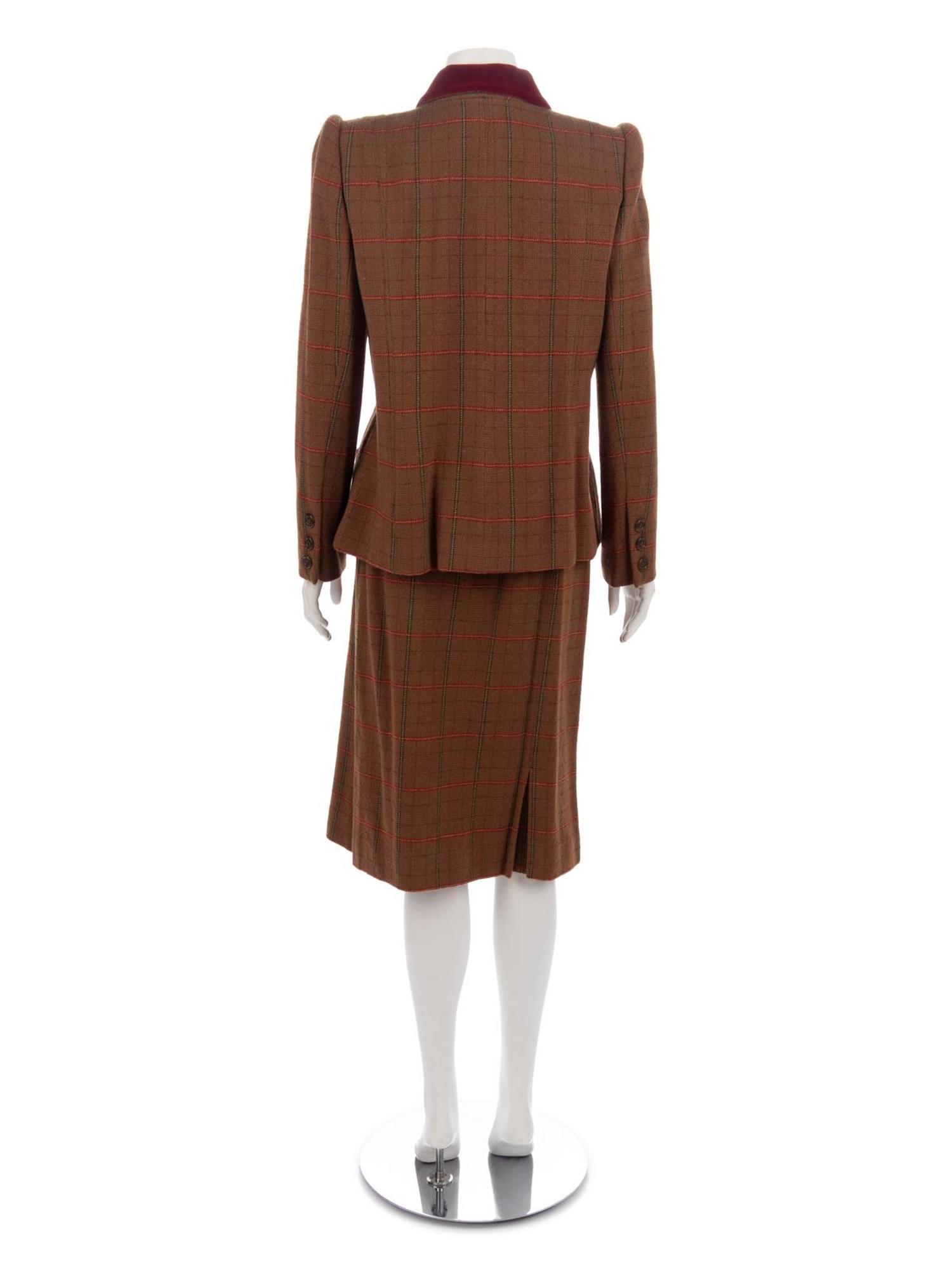 Two Suit Jacket Ensembles, 1980s: Aurora Ufolo & Oscar de la Renta