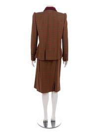 Two Suit Jacket Ensembles, 1980s: Aurora Ufolo & Oscar de la Renta