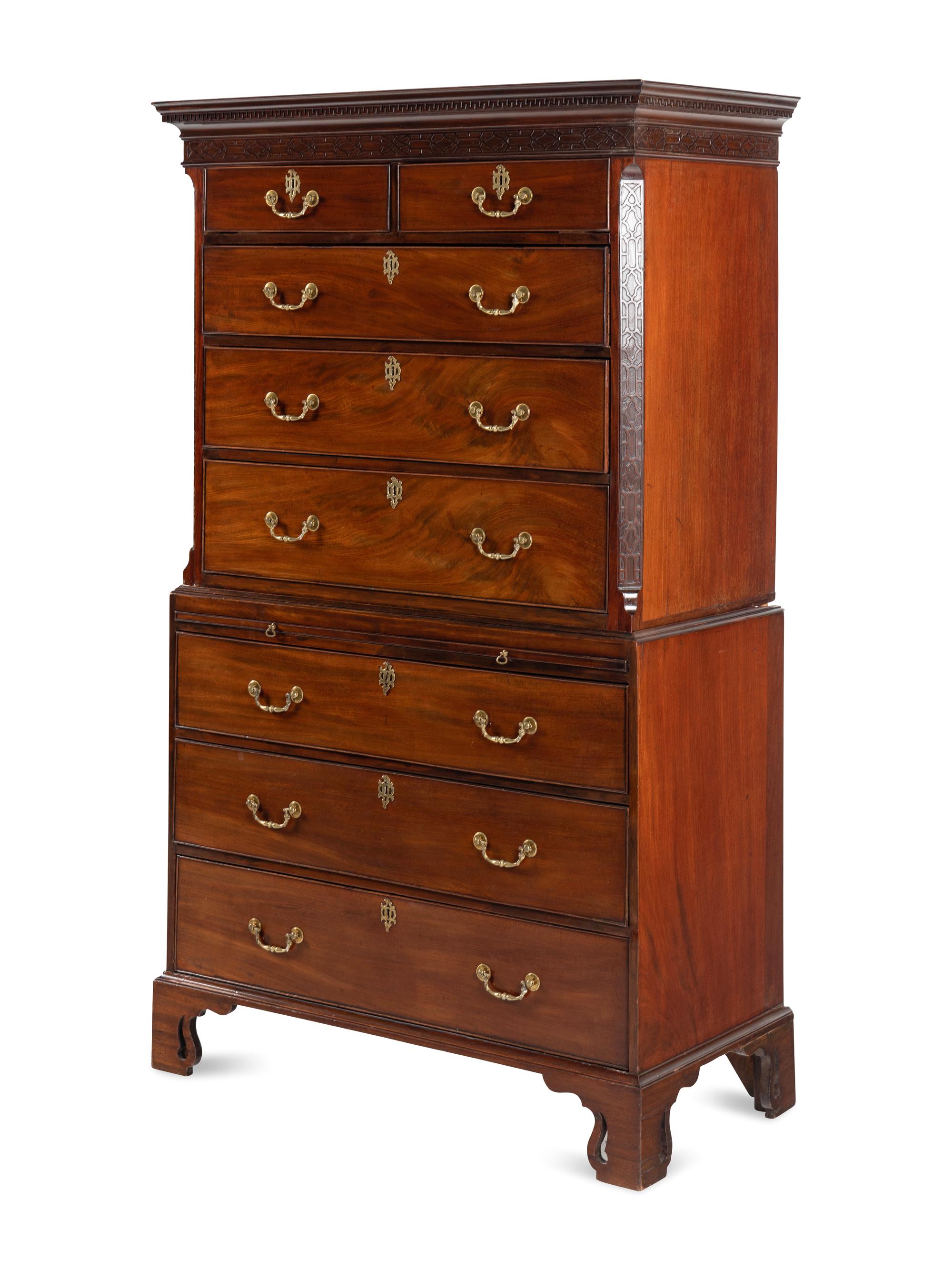 A George III Mahogany Chest on Chest