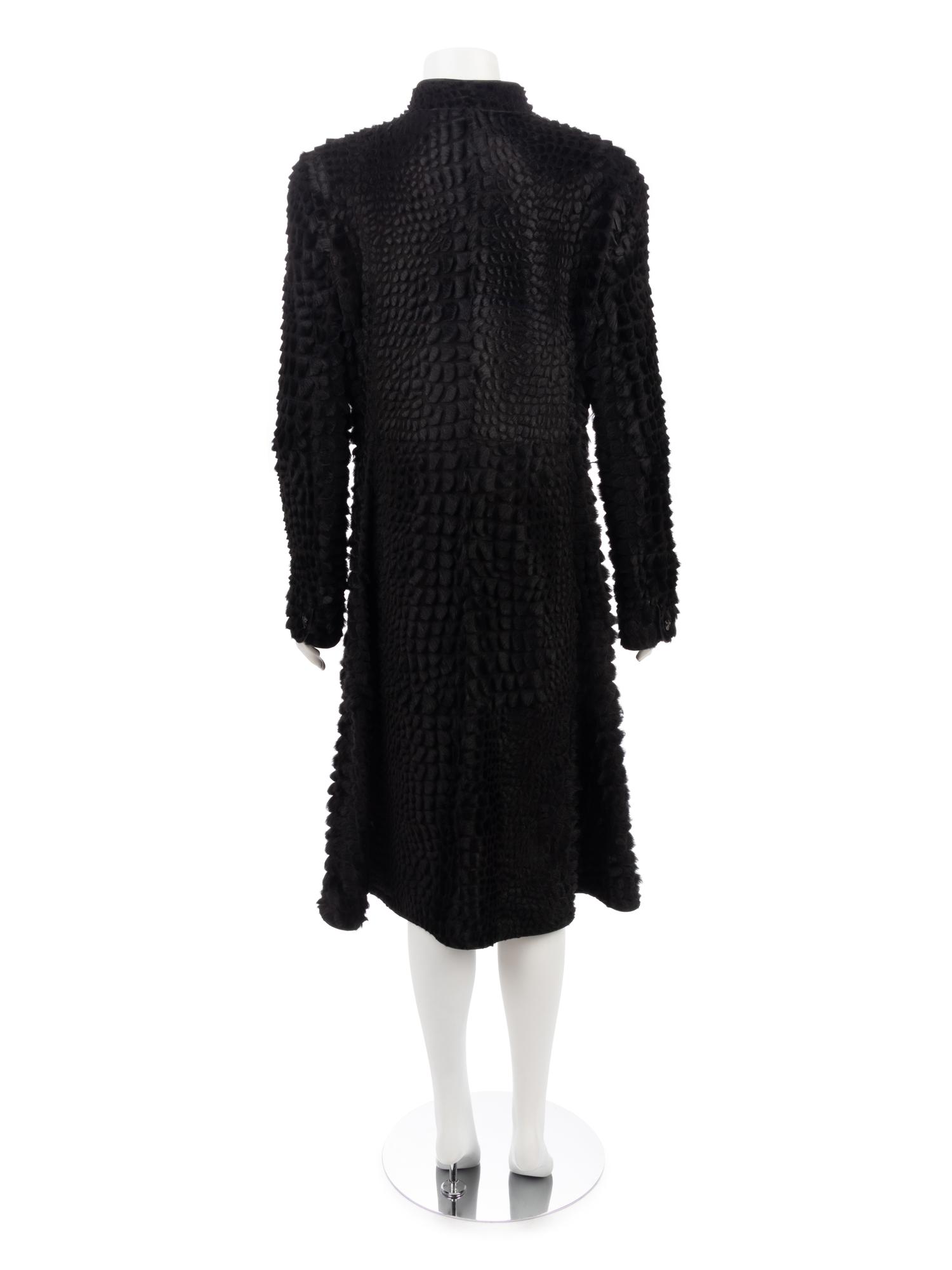 Giorgio Armani Trimmed Fur and Leather Coat