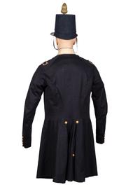 [MILITIA]. Frock coat and Model 1851 shako with original box identified to Massachusetts Militia Brigadier General Eliab Ward.