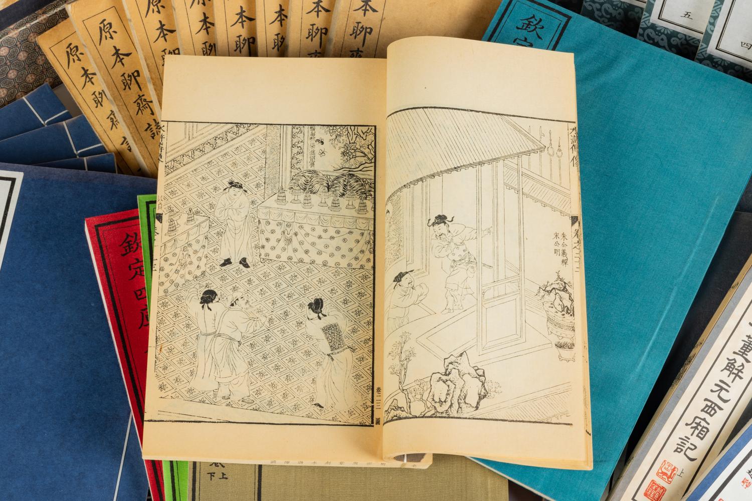 [CHINESE NOVELS] a group of books about Classical Chinese Novels 綫裝明清文學、小説一組