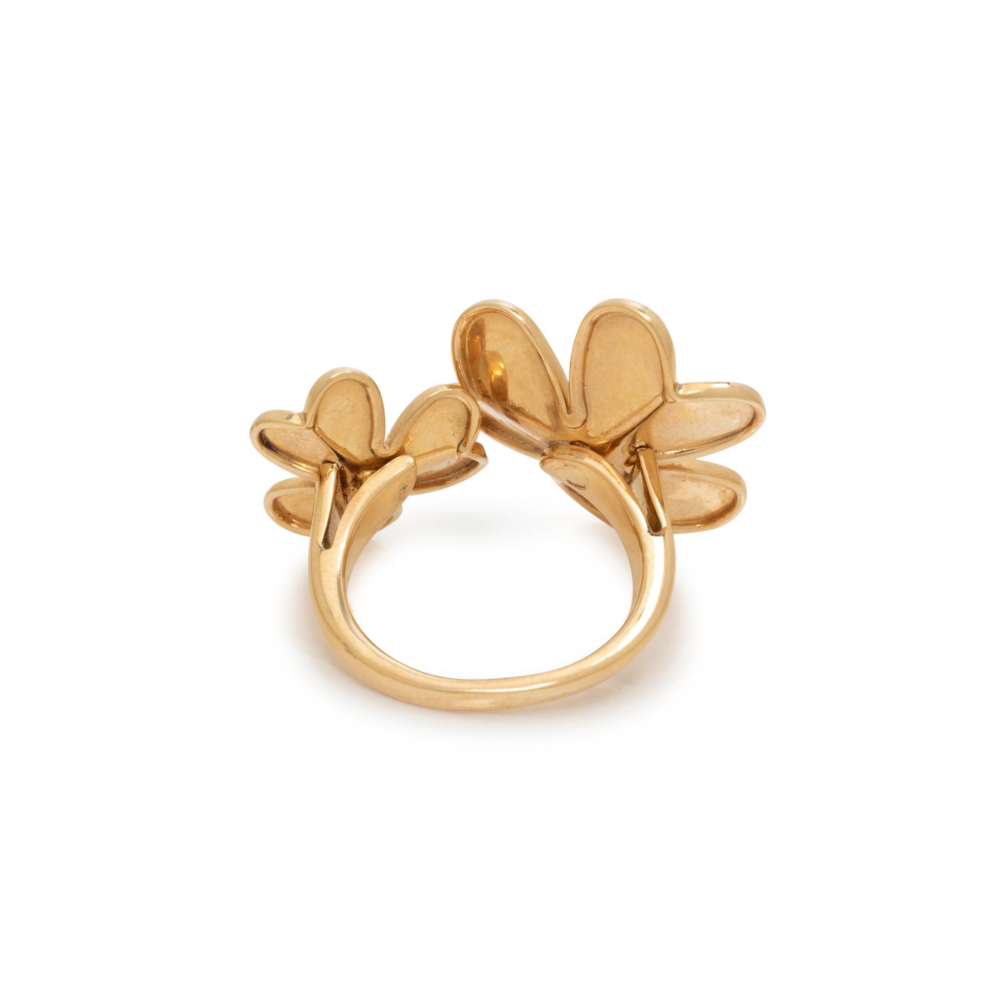 VAN CLEEF & ARPELS, YELLOW GOLD AND DIAMOND 'FRIVOLE BETWEEN THE FINGER' RING