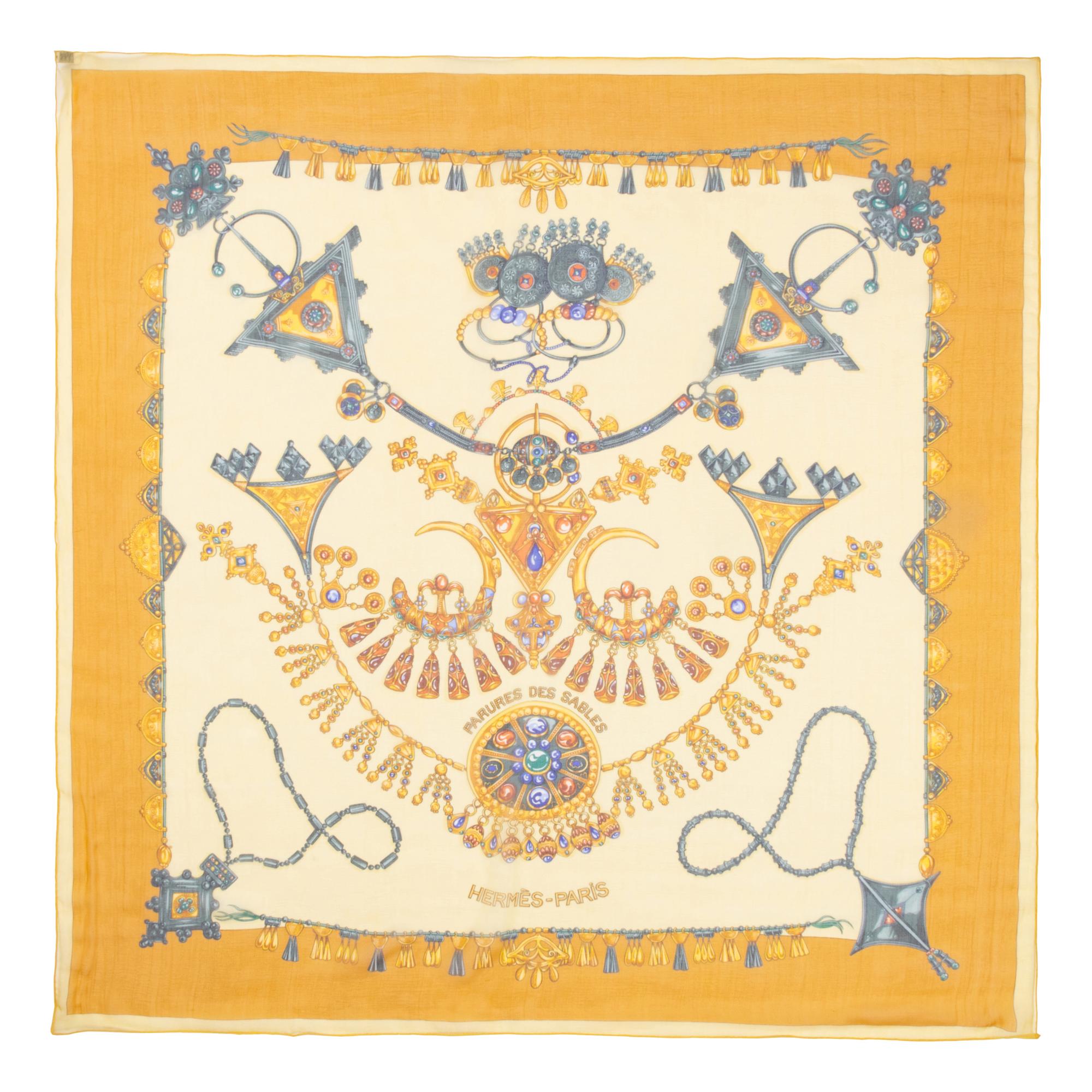 Three Hermès 90cm Silk Chiffon Scarves