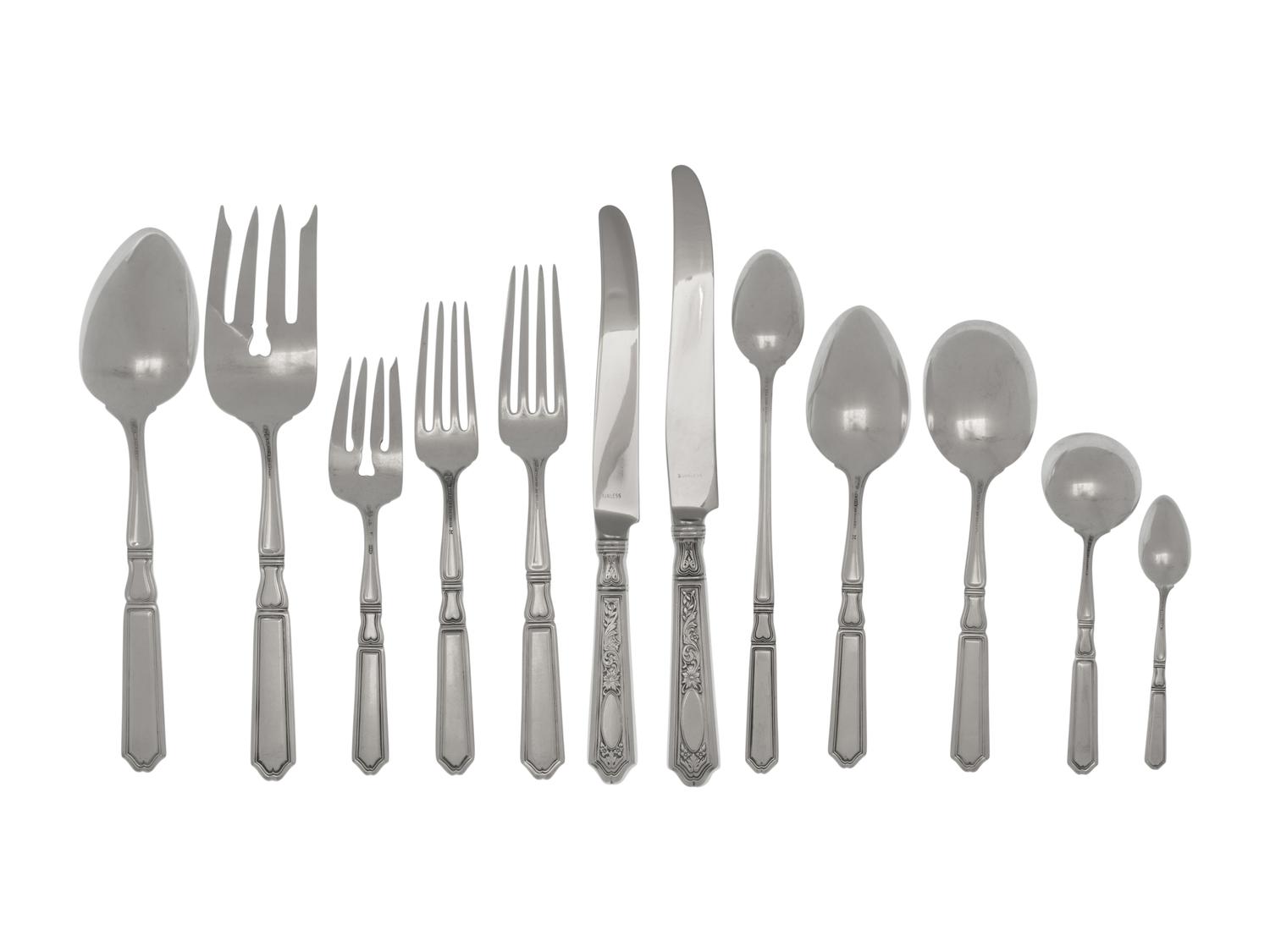 An American Silver Flatware Service