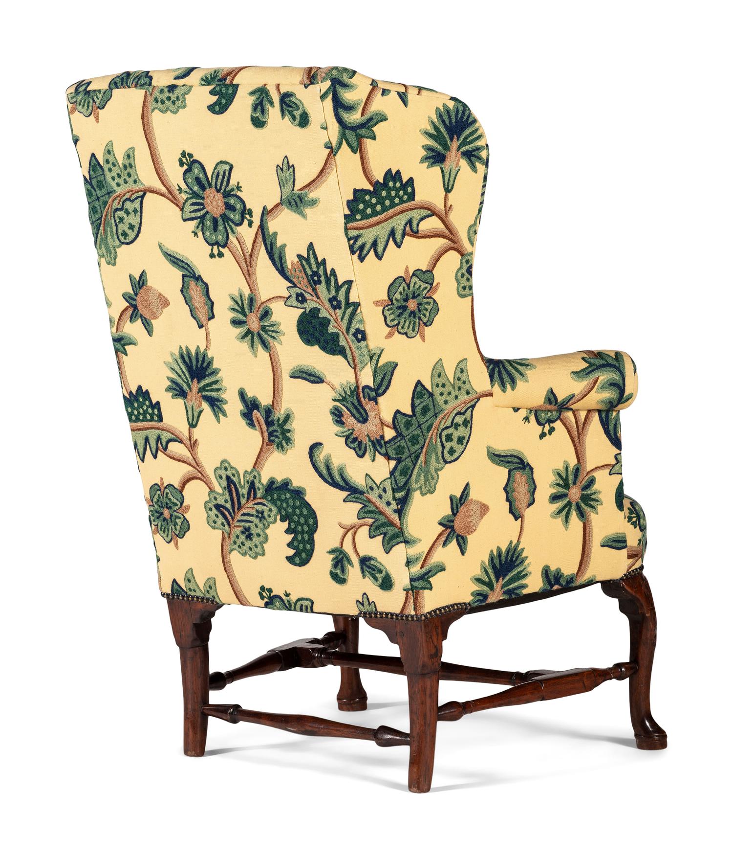 A George III Mahogany Wingback Chair