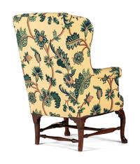 A George III Mahogany Wingback Chair