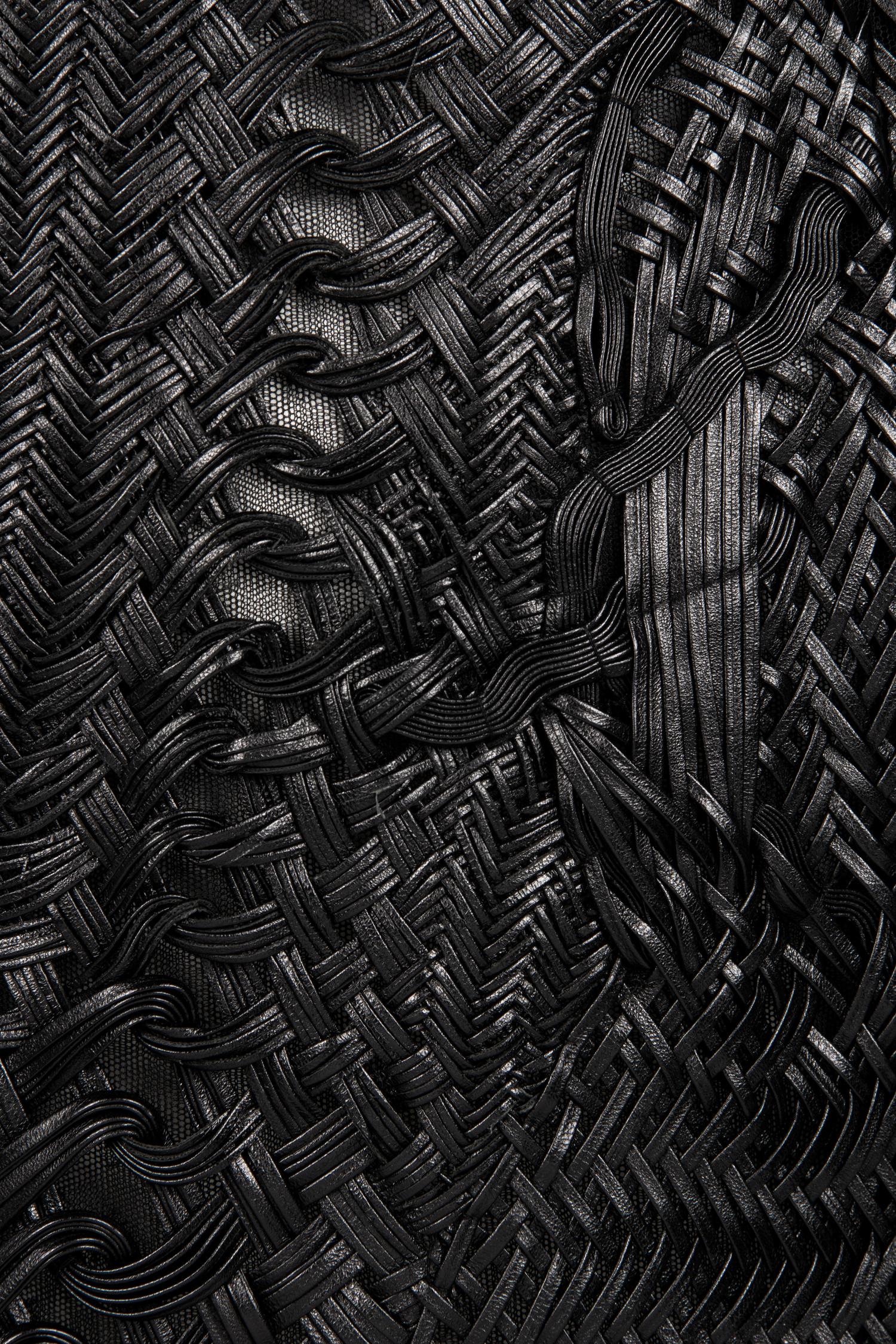 Chado Ralph Rucci Braided and Woven Leather Jacket