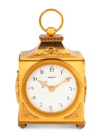 A French Gilt Bronze Officer's Clock