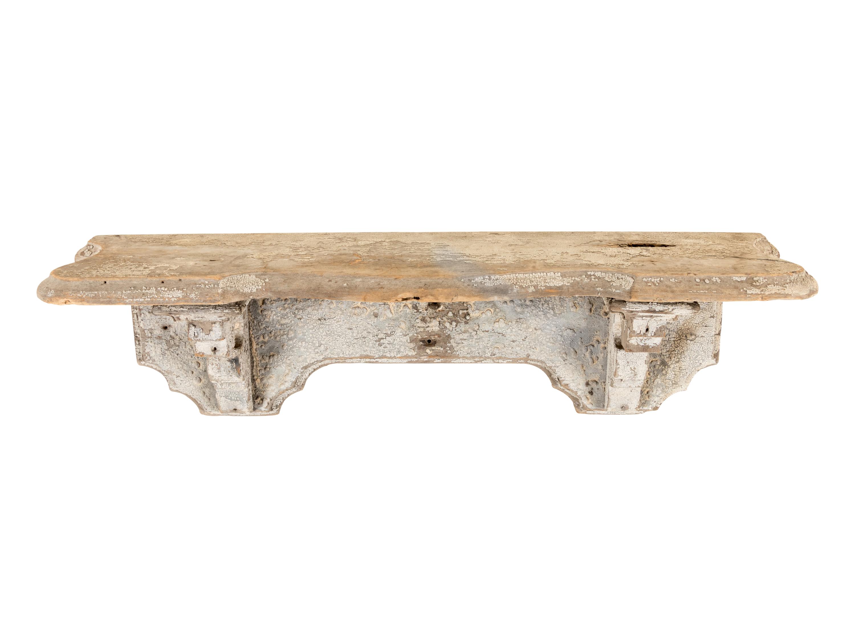 Two American Painted Brackets