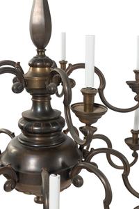 A Dutch Baroque Style Brass Chandelier