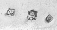 A Pair of English Silver-Plate Chambersticks, Elkington & Co., Birmingham, 19th Century, each of shaped circular form.