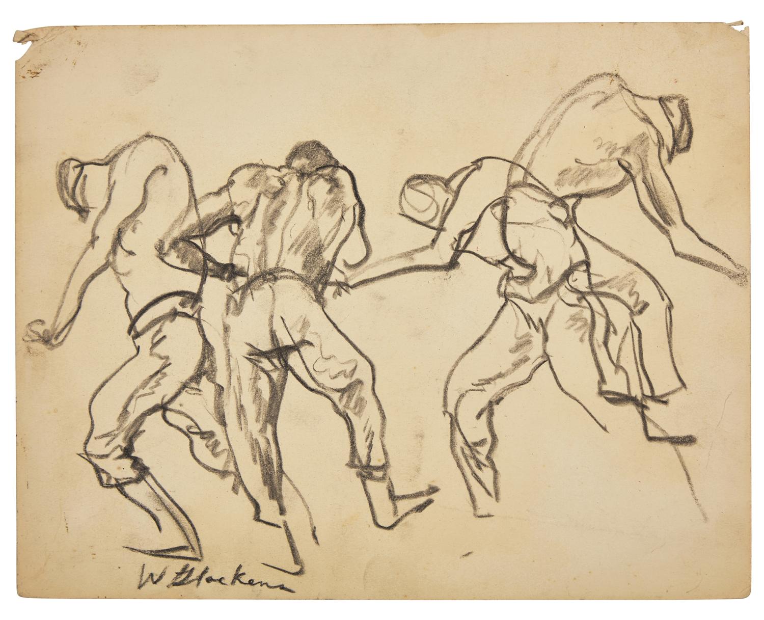 Four Works: Soldier Studies (Three Double-Sided Works) (4)