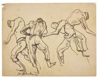 Four Works: Soldier Studies (Three Double-Sided Works) (4)