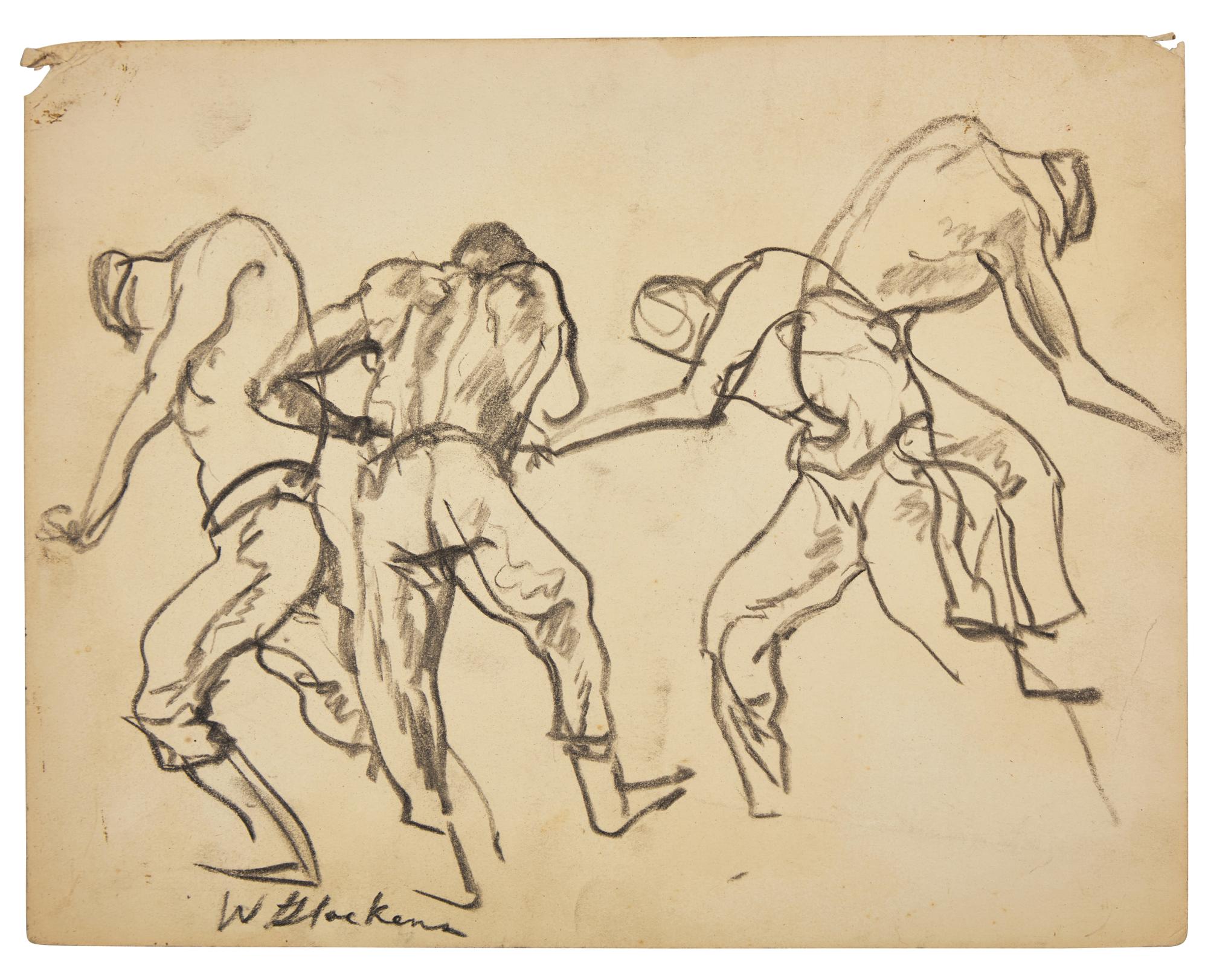 Four Works: Soldier Studies (Three Double-Sided Works) (4)