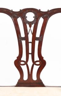 A George III Style Carved Mahogany Double-Back Settee