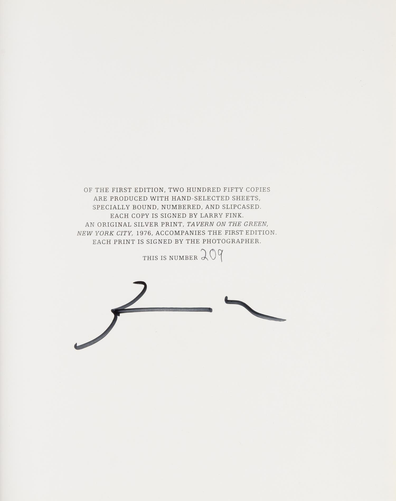 Social Graces (with original, signed print from Tavern on the Green ), 1976; printed 1984
