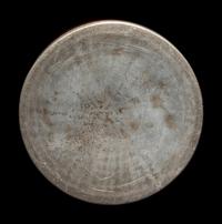 A Hardwood and Pewter Brushpot, Bitong