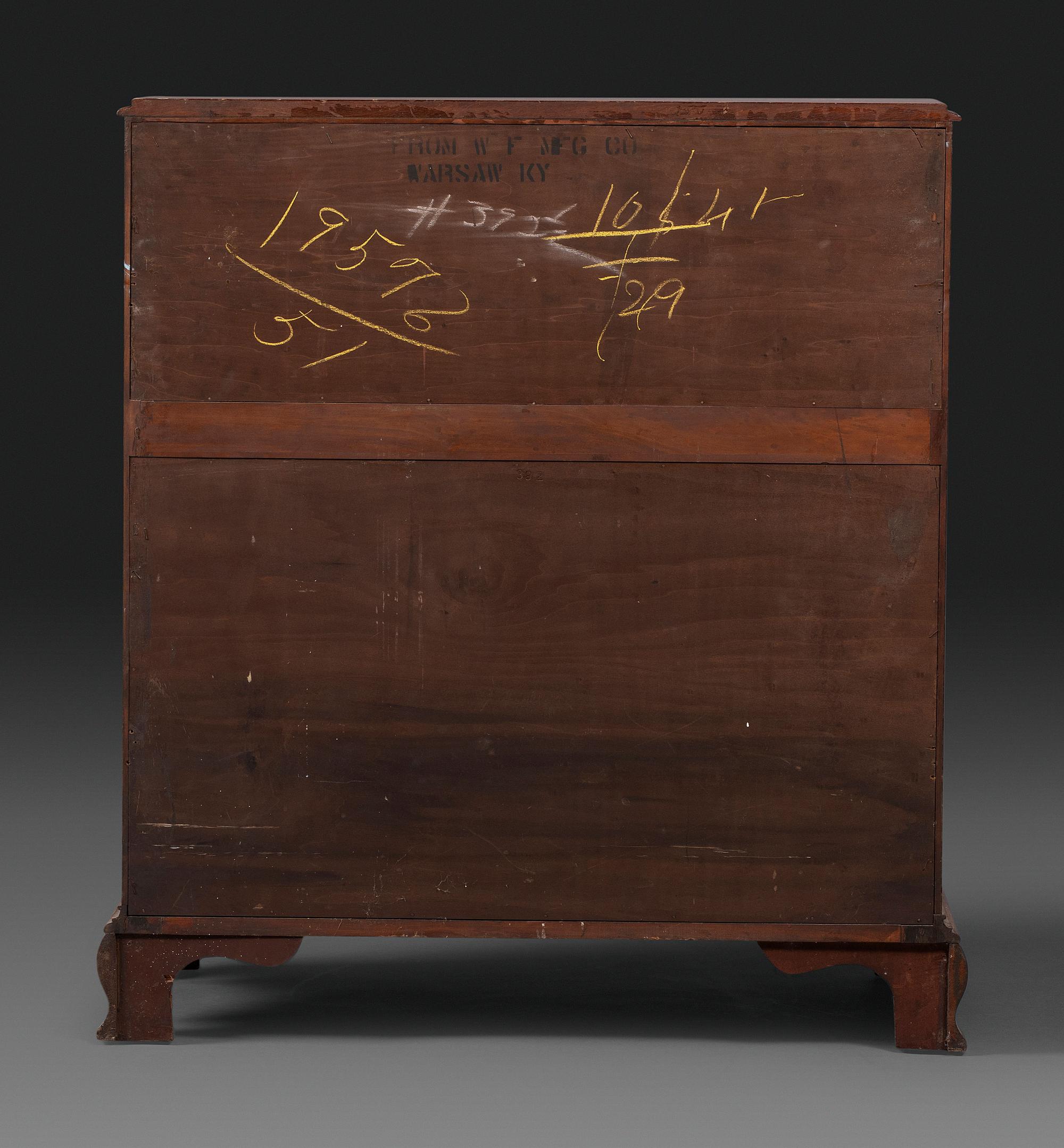 A Chippendale Style Mahogany Slant Front Desk