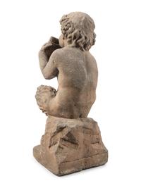 A Carved Limestone Figure of Pan