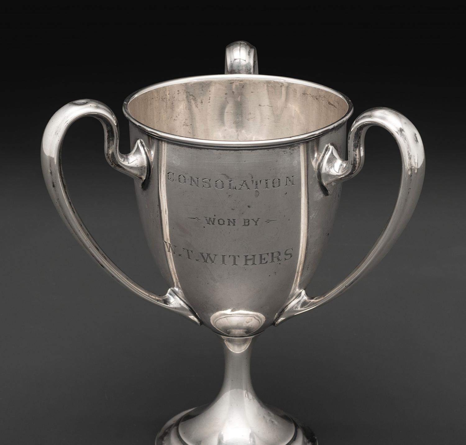 A Three-Handled American Silver Trophy Cup and Basket