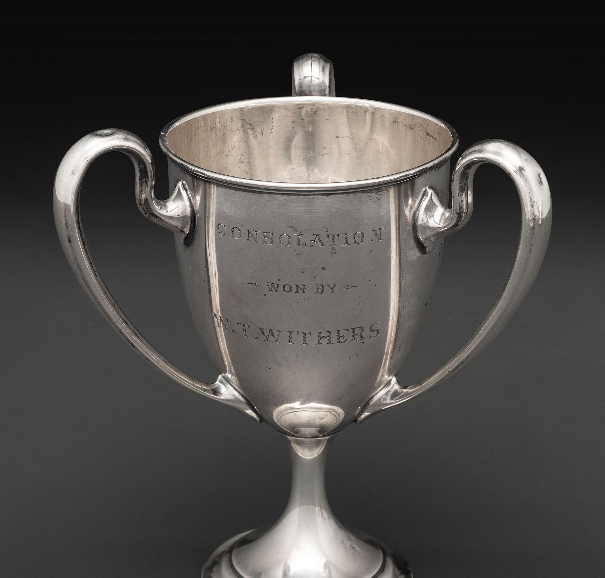 A Three-Handled American Silver Trophy Cup and Basket