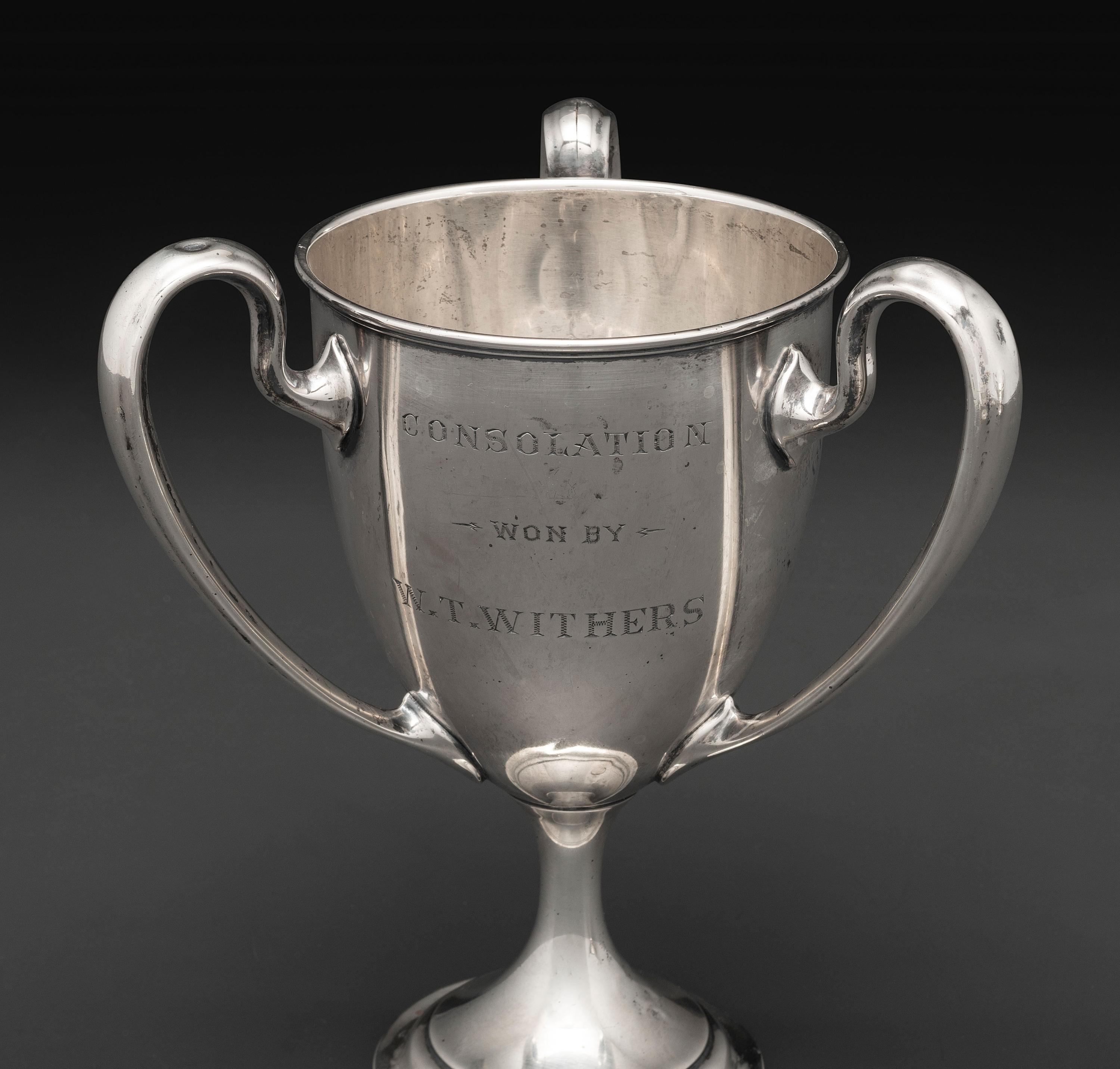 A Three-Handled American Silver Trophy Cup and Basket