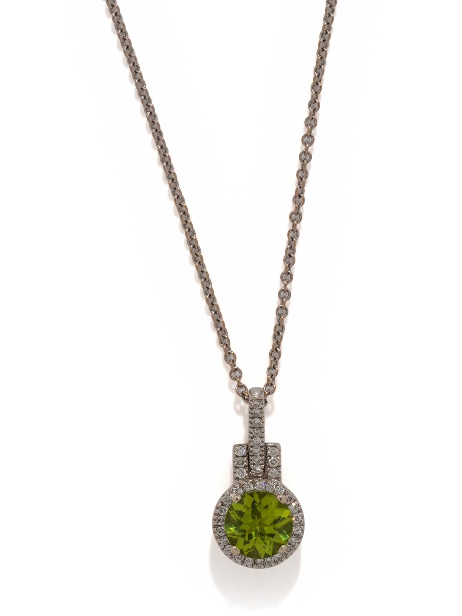 PERIDOT AND DIAMOND SET