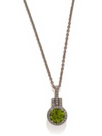 PERIDOT AND DIAMOND SET