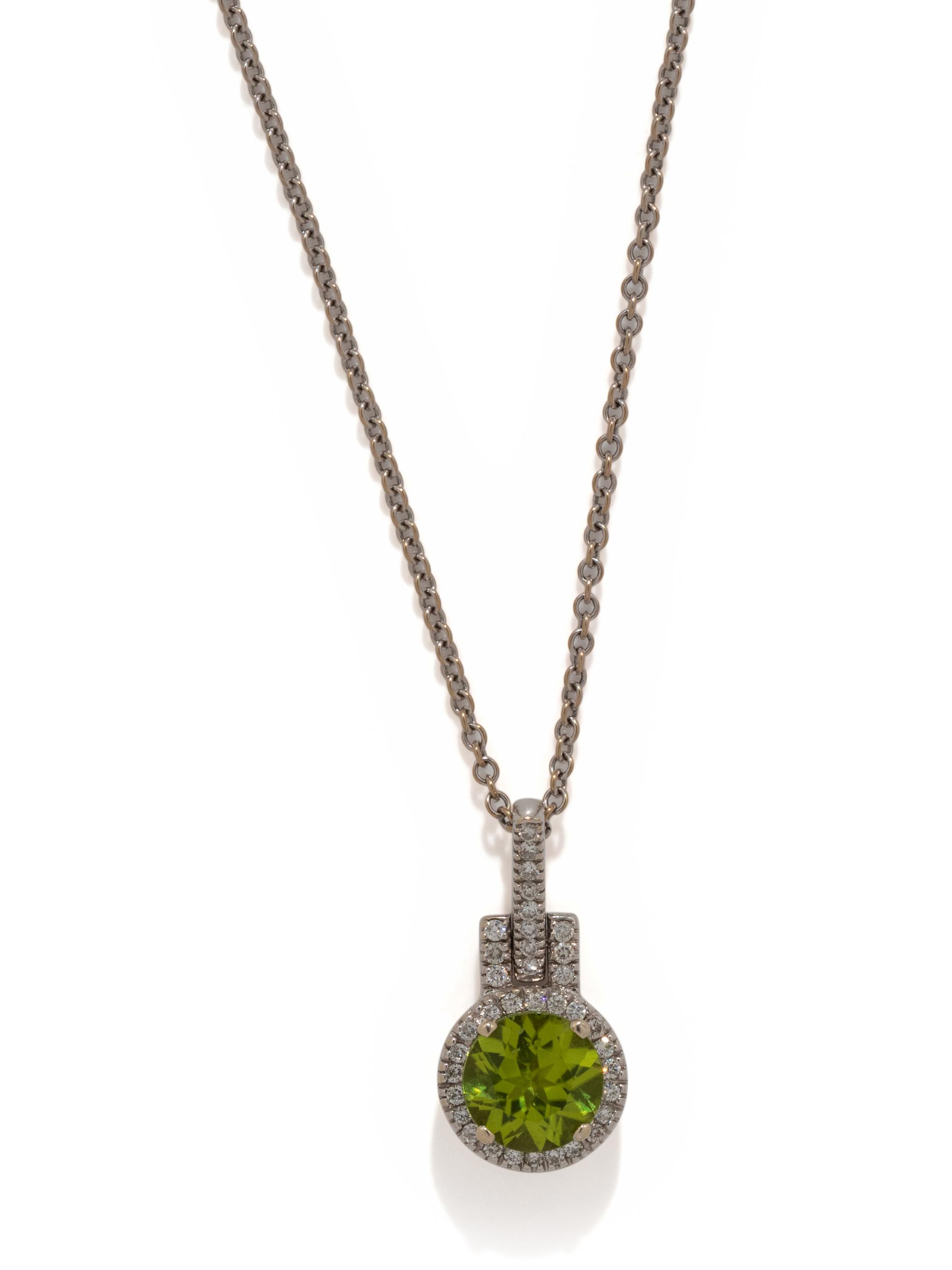 PERIDOT AND DIAMOND SET