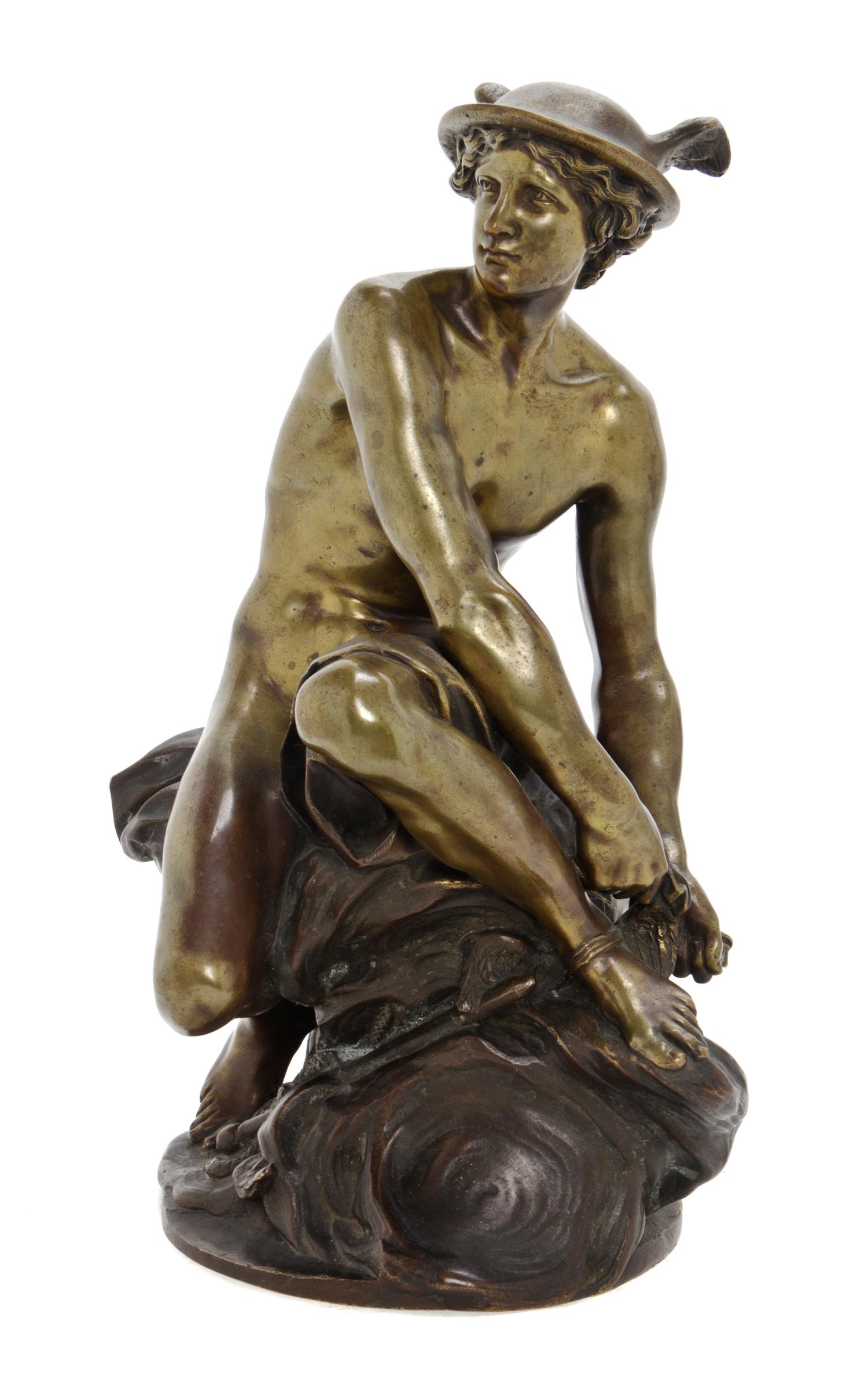 A French Bronze Figure, Height 13 1/2 inches.
