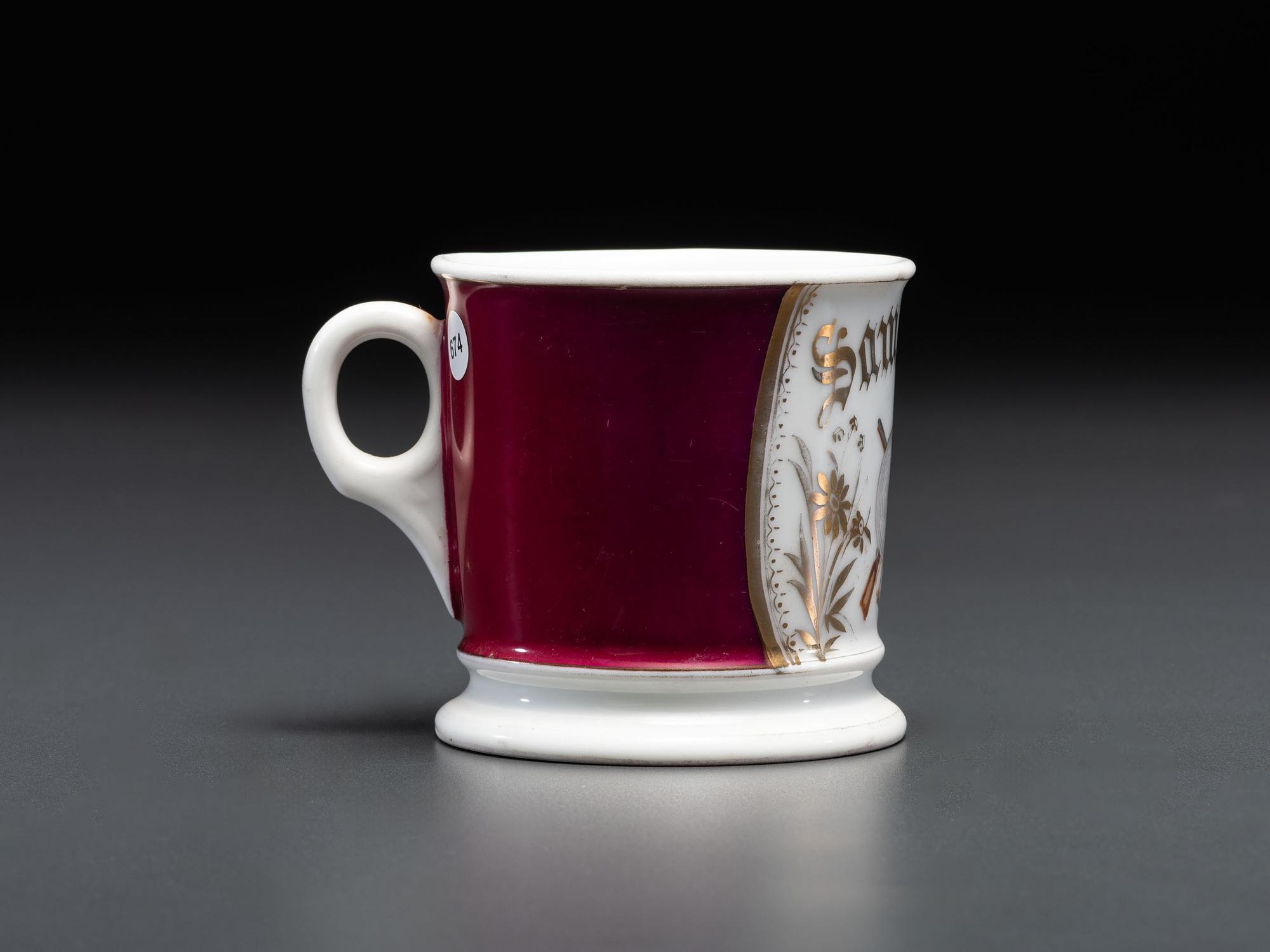 A Sharpshooter's Porcelain Shaving Mug