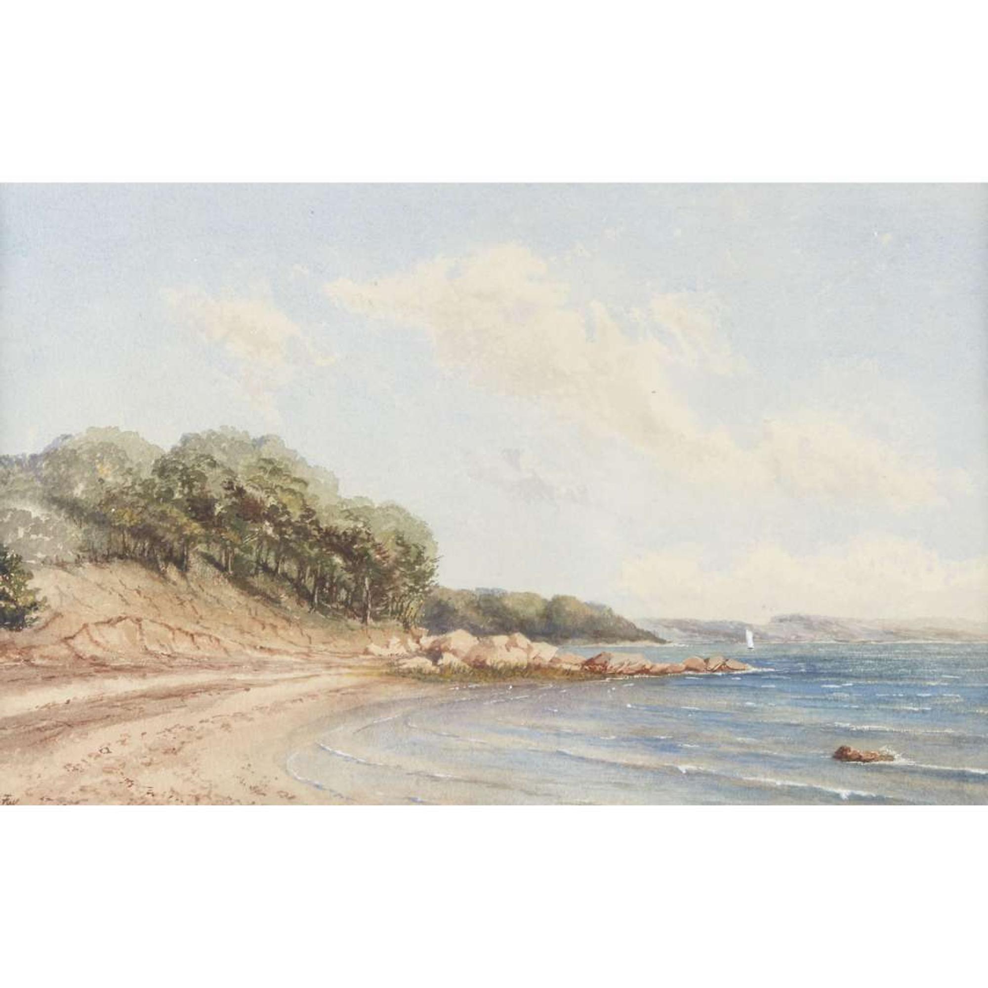 Attributed to Gaston Fay (American, 19th Century) — Untitled (New England Coastal View) , 1874