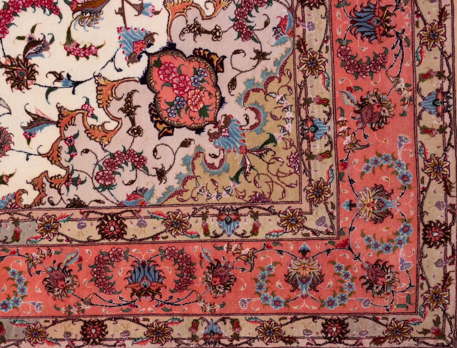 A Tabriz Silk and Wool Rug