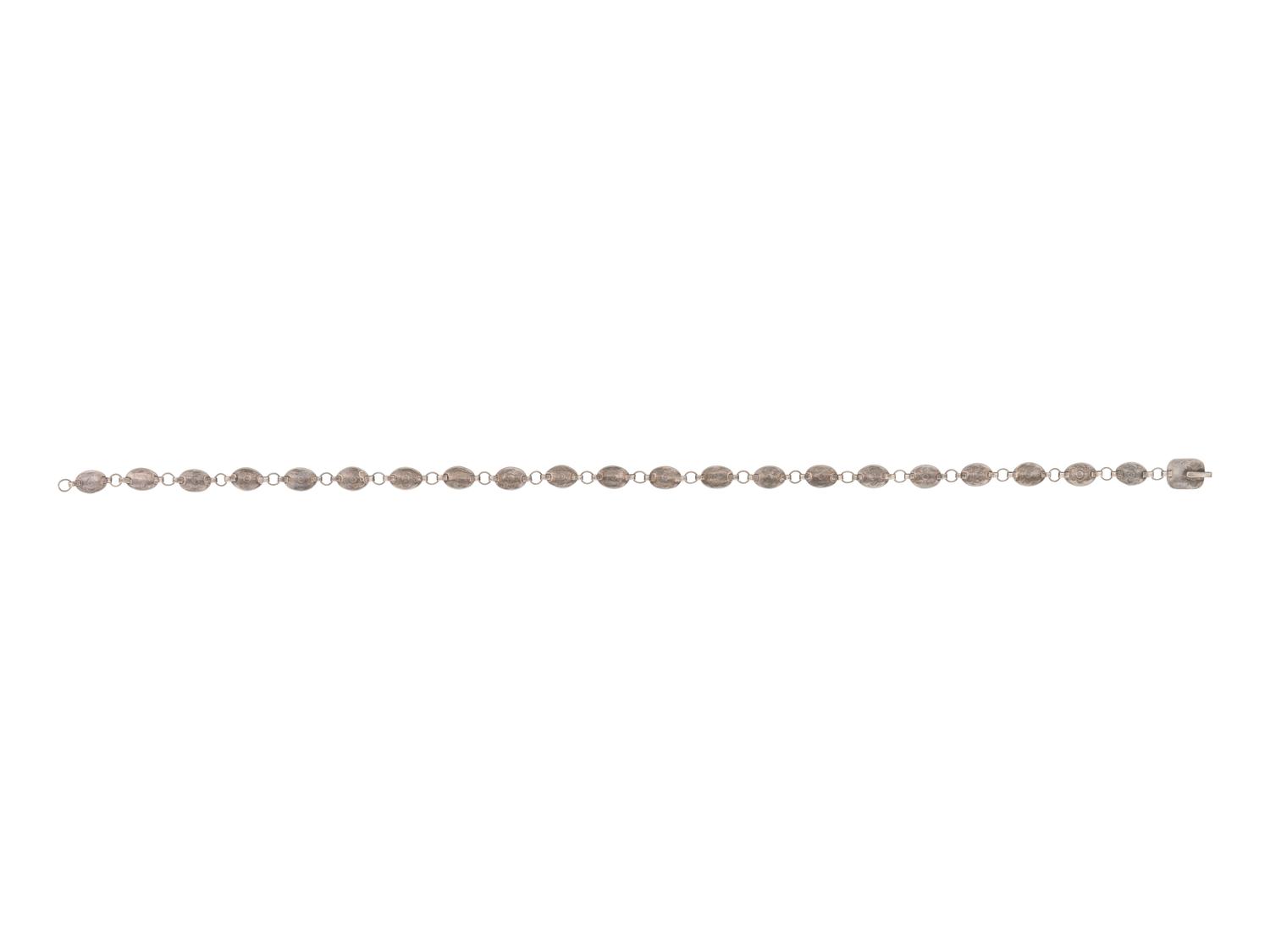Petite Navajo Stamped Silver Link Concha Belt