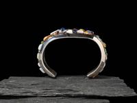 Silver and Mosaic Inlay Cuff Bracelet