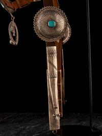 Silver and High Grade Turquoise Headstall
