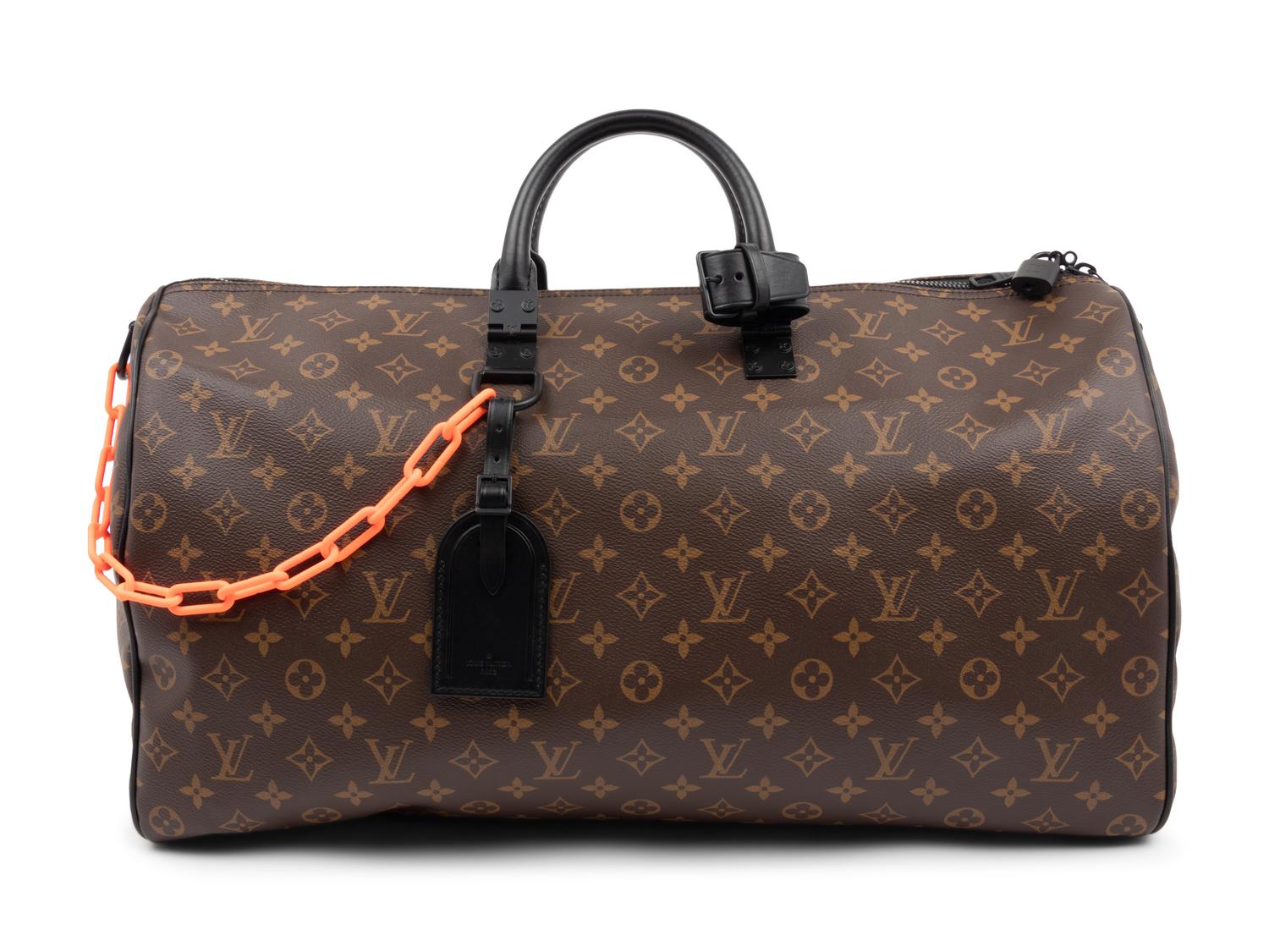 Louis Vuitton Keepall Bandoulière 50 in Monogram Coated Canvas, Solar Ray, Virgil Abloh, Spring Summer 2019