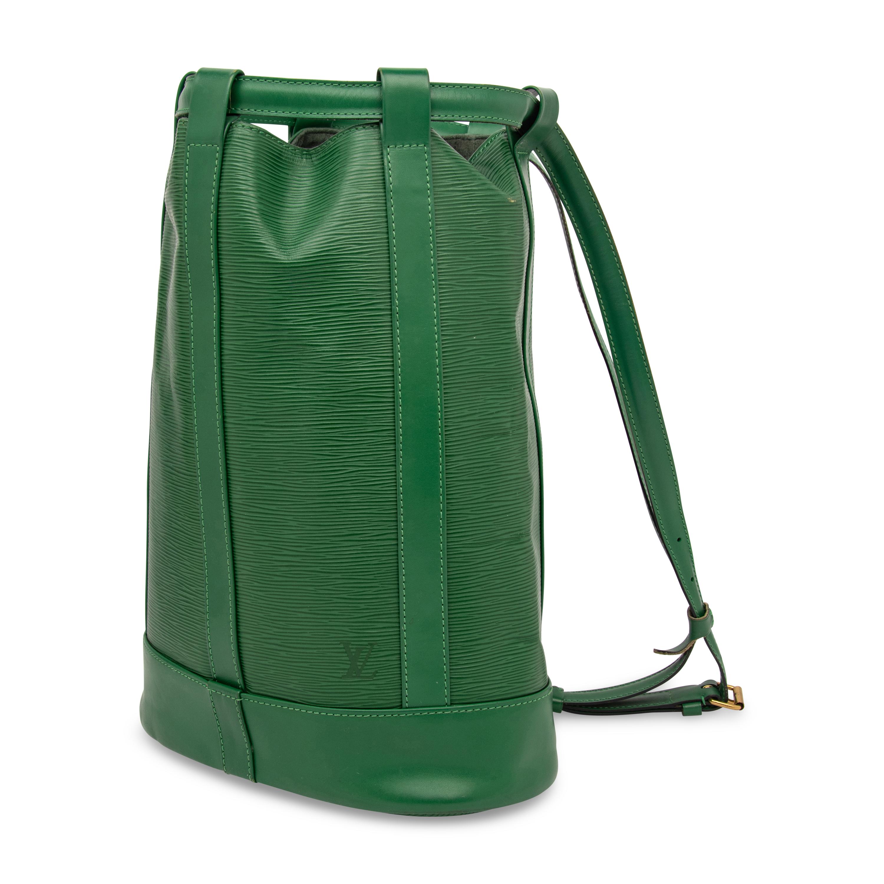 LOUIS VUITTON, GREEN EPI RANDONNÉE GM BAG