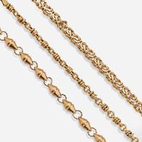 A Trio of 14K Yellow Gold Bracelets