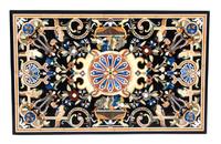 An Italian Pietra Dura Low Table Height 18 x width 47 1/2 x depth 29 3/4 inches. — 20TH CENTURY