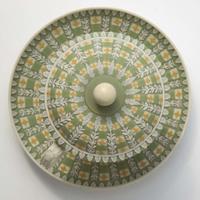 A Wedgwood Tricolor Diced Jasperware Lidded Chocolate Cup and Saucer UK, circa 1800
