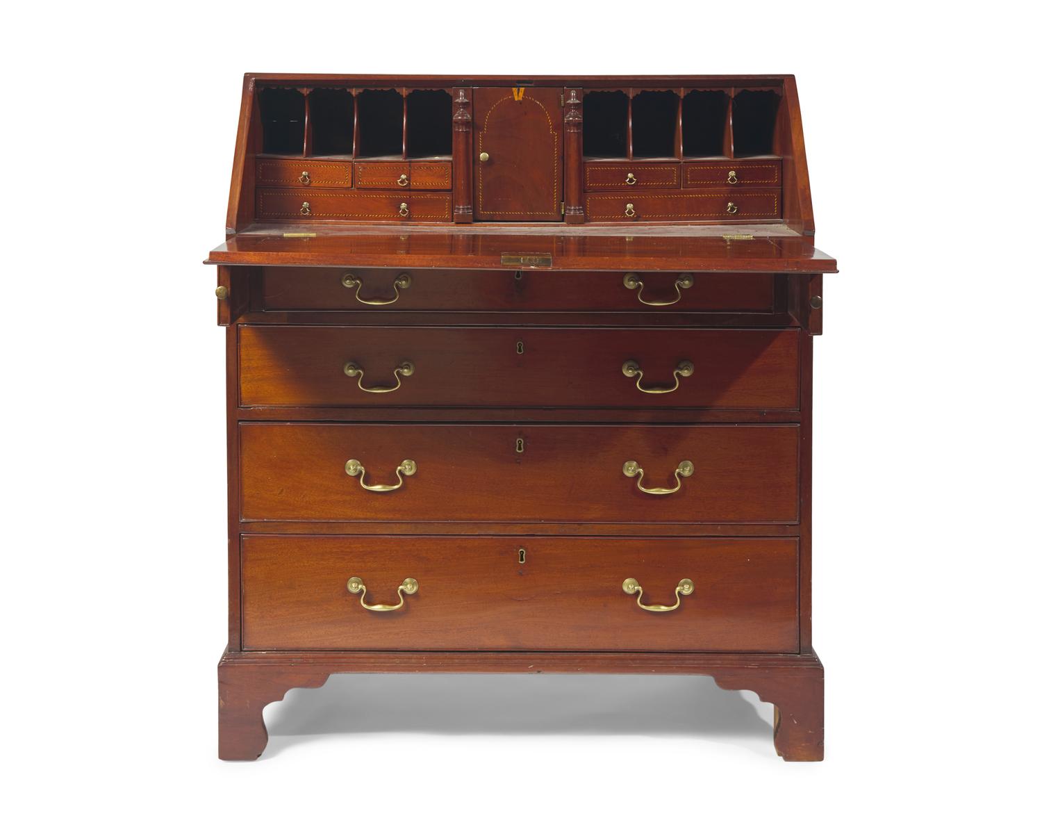 A Chippendale Cherry Slant-Front Desk