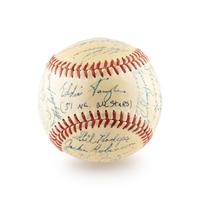 A 1951 National League All Star Team Signed Autograph Baseball Including Jackie Robinson (Beckett Authentication Services)